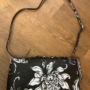 Elliott Luca Floral Black and White Crossbody Bag NWT